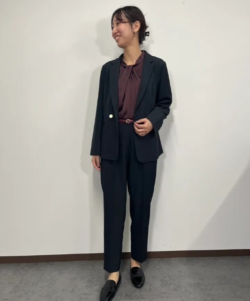 TOKYO SHIRTS(トウキョウシャツ)の「ダブルテーラード ジャケット セットアップ可能(テーラードジャケット・レディース・グレー/ネイビー・L/M)」の14枚目の写真