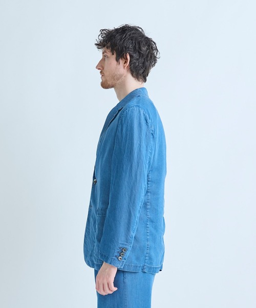 MEN'S BIGI(メンズビギ)の「テンセルダンガリーテーラードジャケット(テーラードジャケット・メンズ・ブラック/ブルー・04/03/02)」の4枚目の写真