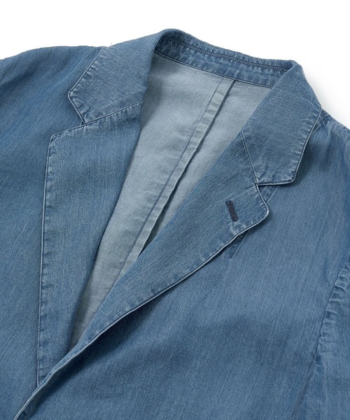 MEN'S BIGI(メンズビギ)の「テンセルダンガリーテーラードジャケット(テーラードジャケット・メンズ・ブラック/ブルー・04/03/02)」の9枚目の写真