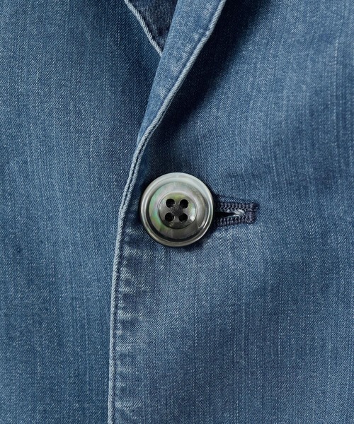 MEN'S BIGI(メンズビギ)の「テンセルダンガリーテーラードジャケット(テーラードジャケット・メンズ・ブラック/ブルー・04/03/02)」の10枚目の写真