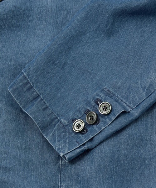 MEN'S BIGI(メンズビギ)の「テンセルダンガリーテーラードジャケット(テーラードジャケット・メンズ・ブラック/ブルー・04/03/02)」の12枚目の写真