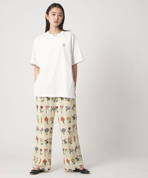 CITEN（シテン）の「＜CITEN＞ブロックフラワーシシュウイージーパンツ（その他パンツ・レディース・オフホワイト/ブラック/ライトブルー・M/S）」の5枚目の写真