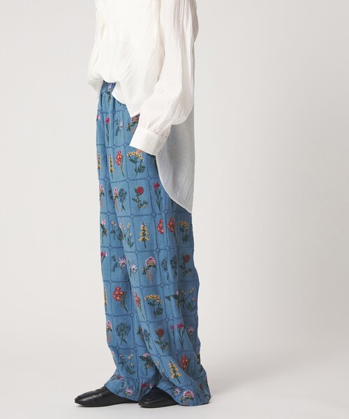 CITEN（シテン）の「＜CITEN＞ブロックフラワーシシュウイージーパンツ（その他パンツ・レディース・オフホワイト/ブラック/ライトブルー・M/S）」の9枚目の写真