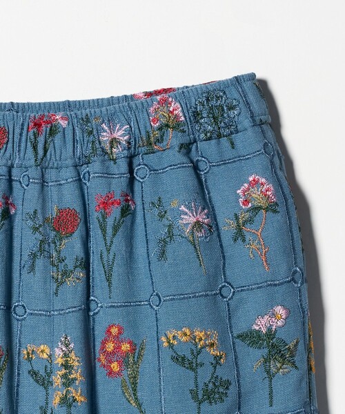 CITEN(シテン)の「<CITEN>ブロックフラワーシシュウイージーパンツ(その他パンツ・レディース・オフホワイト/ブラック/ライトブルー・M/S)」の9枚目の写真