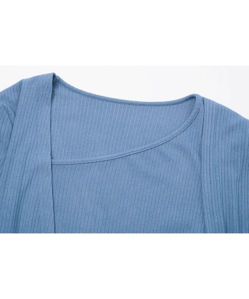 EIGHTHMONTH(エイスマンス)の「アシンメトリーストールデザイントップス EM26s020【EIGHTHMONTH】(Tシャツ/カットソー・レディース・ライトブルー/ブラック・S/M)」の12枚目の写真