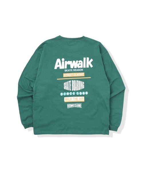 HOMEGAME(ホームゲーム)の「エアウォーク 【AIRWALK 】× ホームゲーム 【HOMEGAME】- ロンT【LS TEE GREEN HGAW2403】(Tシャツ/カットソー・メンズ・グリーン・X-LARGE/LARGE/MEDIUM)」の2枚目の写真