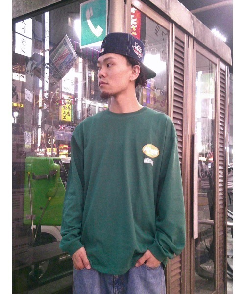 HOMEGAME(ホームゲーム)の「エアウォーク 【AIRWALK 】× ホームゲーム 【HOMEGAME】- ロンT【LS TEE GREEN HGAW2403】(Tシャツ/カットソー・メンズ・グリーン・X-LARGE/LARGE/MEDIUM)」の3枚目の写真
