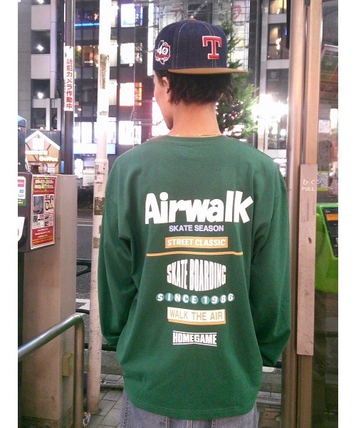 HOMEGAME(ホームゲーム)の「エアウォーク 【AIRWALK 】× ホームゲーム 【HOMEGAME】- ロンT【LS TEE GREEN HGAW2403】(Tシャツ/カットソー・メンズ・グリーン・X-LARGE/LARGE/MEDIUM)」の4枚目の写真