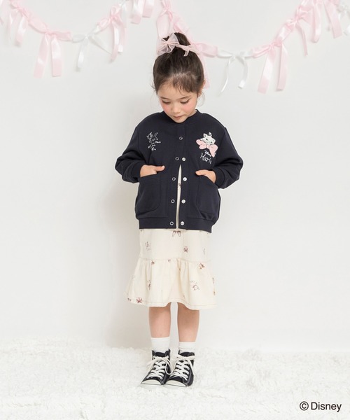 BRANSHES（ブランシェス）の「【Disney / ディズニー】おしゃれキャット / マリー / カーディガン（カーディガン/ボレロ・キッズ・ネイビー/アイボリー・80/110/120/130/90/100）」の2枚目の写真