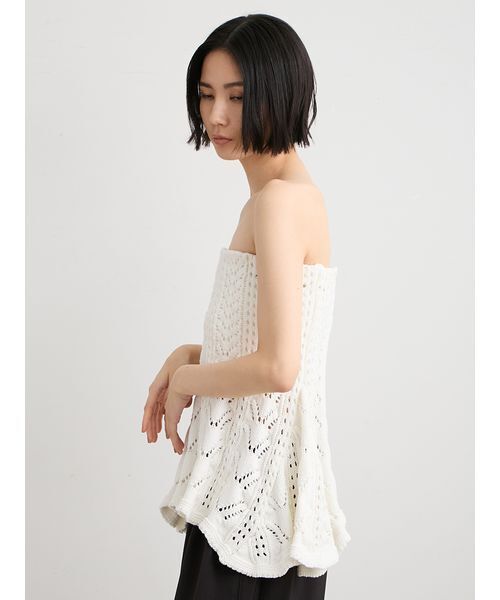 MIESROHE(ミースロエ)の「【洗える】レースニットビスチェ(ニット/セーター・レディース・ブラック/ホワイト/レッド・F)」の10枚目の写真