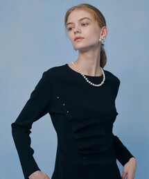【LOULOU WILLOUGHBY】ドレープアシメプルオーバー