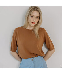 Essential Round Neck Half Sleeve Knitwear (7colors)