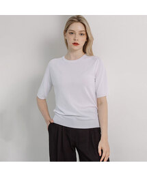 Essential Round Neck Half Sleeve Knitwear (7colors)