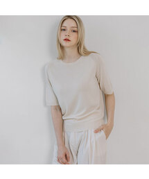 Essential Round Neck Half Sleeve Knitwear (7colors)