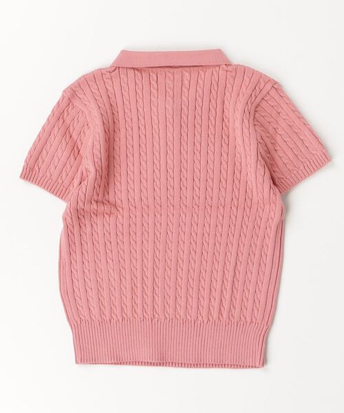 POLO RALPH LAUREN CHILDRENSWEAR(ポロ ラルフ ローレン チルドレンズウェア)の「ミニケーブル コットン ポロ セーター(ニット/セーター・キッズ・ピンク・XL/M/L)」の2枚目の写真