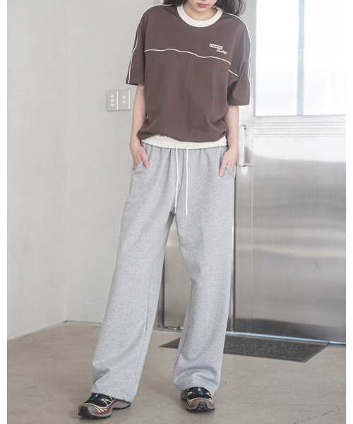 HAVISM(ヘビズム)の「ウエストコントラスト2WAYスウェットパンツ(グレー)(スウェットパンツ・レディース・その他・ONE SIZE)」の4枚目の写真