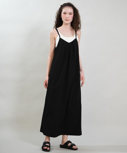 RIKKA FEMME（リッカファム）の「RIKKA FEMME/リッカファム ワンピース キャミワンピ マキシ丈 RF6S-1404（ワンピース・レディース・ブラウン/ブラック/カーキ・FREE）」の4枚目の写真
