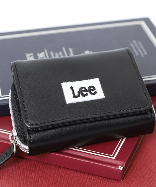 Lee(リー)の「Lee合皮ロゴ刺繍ミニ財布(財布・メンズ・ホワイト/ブラック・FREE)」の1枚目の写真
