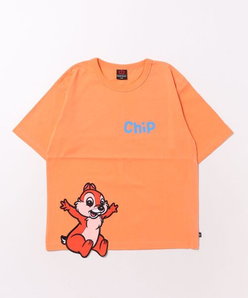 セール】ディズニー 手描き風ロゴ キャラクターワッペンTシャツ 1334K