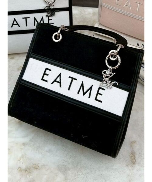 EATME（イートミー）の「E/MチャームバイカラーミニショルダーBAG（ショルダーバッグ・レディース・オフホワイト/ピンク/ブラック・FREE）」の7枚目の写真