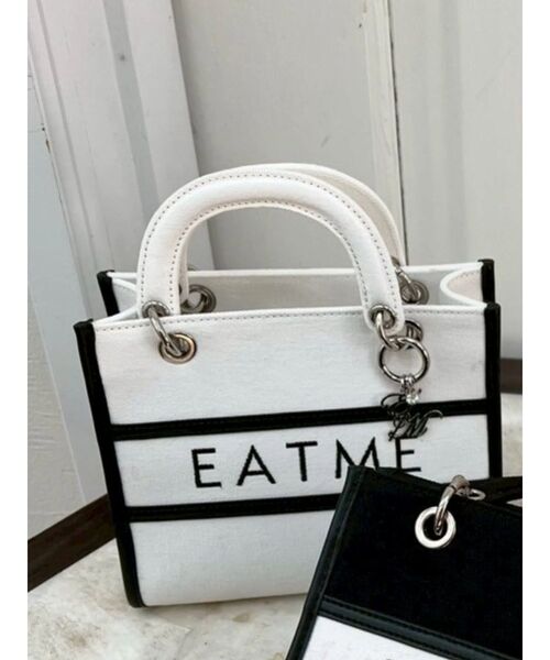 EATME（イートミー）の「E/MチャームバイカラーミニショルダーBAG（ショルダーバッグ・レディース・オフホワイト/ピンク/ブラック・FREE）」の20枚目の写真