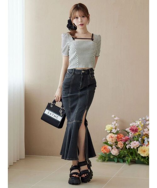 EATME（イートミー）の「E/MチャームバイカラーミニショルダーBAG（ショルダーバッグ・レディース・オフホワイト/ピンク/ブラック・FREE）」の14枚目の写真