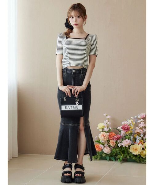 EATME（イートミー）の「E/MチャームバイカラーミニショルダーBAG（ショルダーバッグ・レディース・オフホワイト/ピンク/ブラック・FREE）」の15枚目の写真