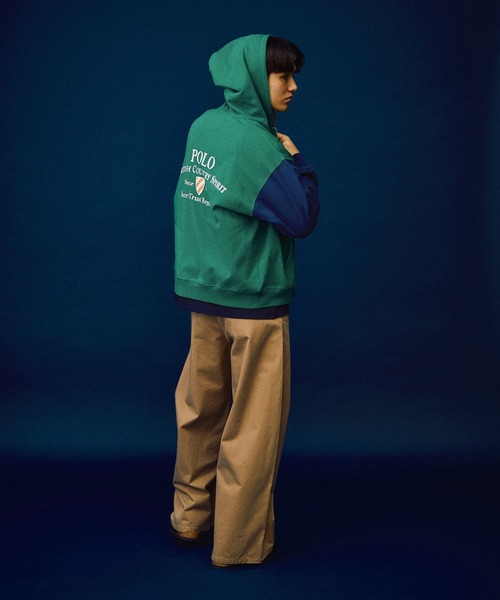 POLO BCS（ポロ ビーシーエス）の「【POLO British Country Spirit】ジップアップパーカー（パーカー・メンズ・グレー/グリーン・LARGE/MEDIUM）」の5枚目の写真