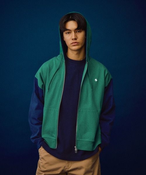 POLO BCS（ポロ ビーシーエス）の「【POLO British Country Spirit】ジップアップパーカー（パーカー・メンズ・グレー/グリーン・LARGE/MEDIUM）」の7枚目の写真