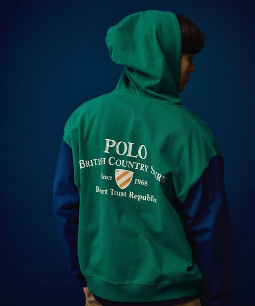 POLO BCS（ポロ ビーシーエス）の「【POLO British Country Spirit】ジップアップパーカー（パーカー・メンズ・グレー/グリーン・LARGE/MEDIUM）」の9枚目の写真