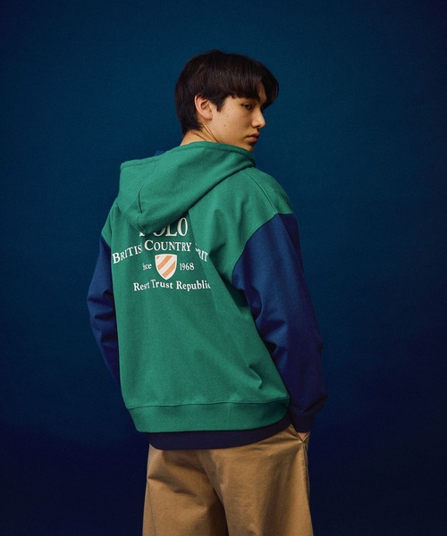 POLO BCS（ポロ ビーシーエス）の「【POLO British Country Spirit】ジップアップパーカー（パーカー・メンズ・グレー/グリーン・LARGE/MEDIUM）」の14枚目の写真