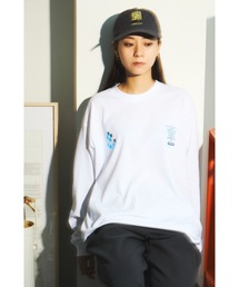 ［GOAT］× [uesatsu] FOILED FLOWER LOGO LONG SLEEVE TEE