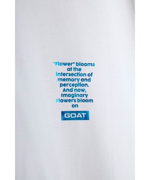 GOAT（ゴート）の「［GOAT］× [uesatsu] FOILED FLOWER LOGO LONG SLEEVE TEE（Tシャツ/カットソー・メンズ・ホワイト・S/L/M）」の4枚目の写真