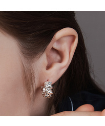 molten curl one-touch earring