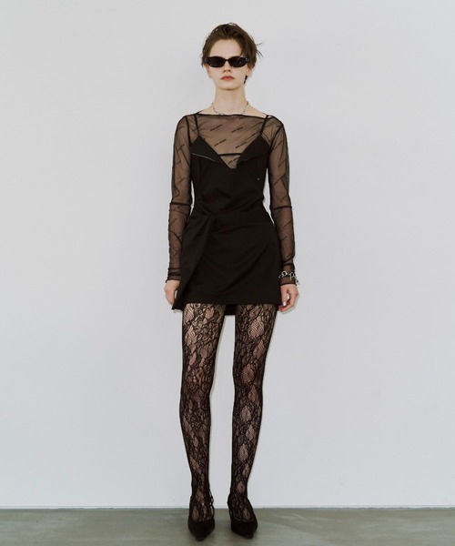 JOSE MOON（ジョゼムーン）の「DRAPE MINI DRESS/ドレープミニドレス（ドレス・レディース・ブラック/チャコールグレー・38/36）」の20枚目の写真