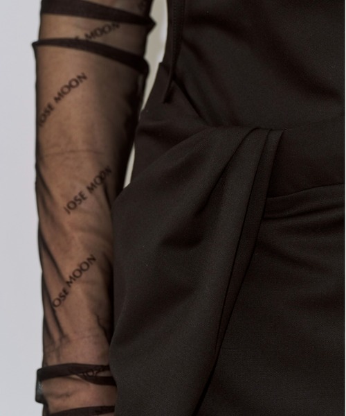 JOSE MOON（ジョゼムーン）の「DRAPE MINI DRESS/ドレープミニドレス（ドレス・レディース・ブラック/チャコールグレー・38/36）」の6枚目の写真