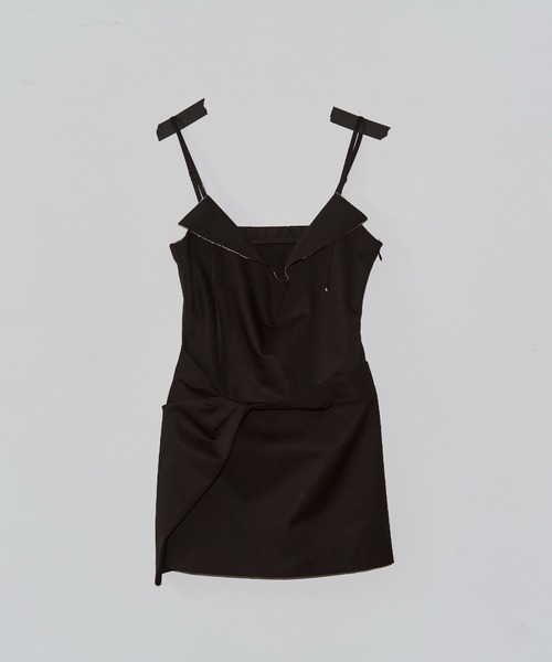 JOSE MOON（ジョゼムーン）の「DRAPE MINI DRESS/ドレープミニドレス（ドレス・レディース・ブラック/チャコールグレー・38/36）」の15枚目の写真
