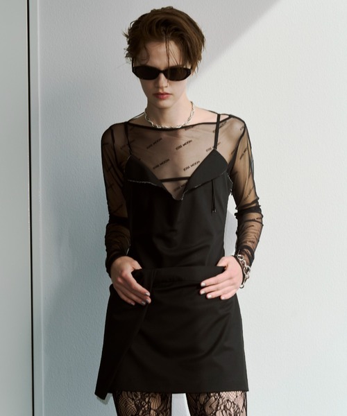 JOSE MOON（ジョゼムーン）の「DRAPE MINI DRESS/ドレープミニドレス（ドレス・レディース・ブラック/チャコールグレー・38/36）」の13枚目の写真