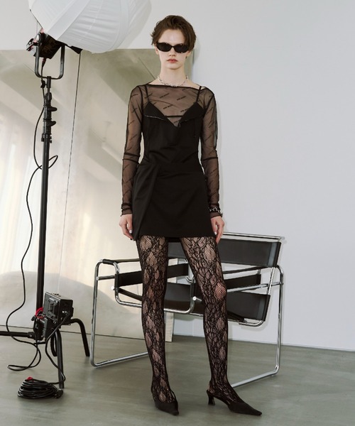 JOSE MOON（ジョゼムーン）の「DRAPE MINI DRESS/ドレープミニドレス（ドレス・レディース・ブラック/チャコールグレー・38/36）」の7枚目の写真