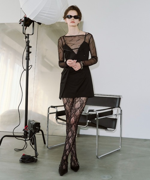 JOSE MOON（ジョゼムーン）の「DRAPE MINI DRESS/ドレープミニドレス（ドレス・レディース・ブラック/チャコールグレー・38/36）」の8枚目の写真