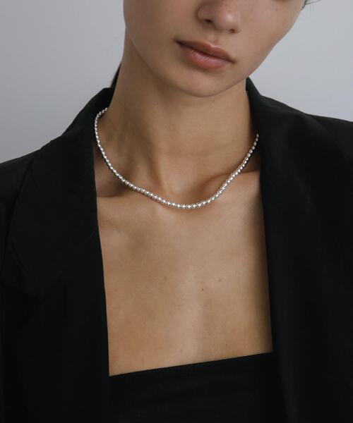 URBAN RESEARCH(アーバンリサーチ)の「decor『デコール』 HEMATITE 4MM BALL CHOKER(ネックレス・レディース・シルバー・-)」の10枚目の写真
