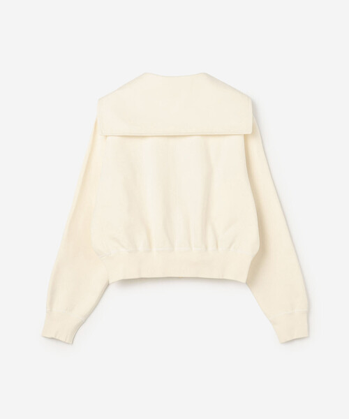 ORCIVAL（オーシバル）の「ORCIVAL | コットン裏毛 ジップセーラー WOMEN（スウェット・レディース・グレー/アイボリー/ダークネイビー・2）」の11枚目の写真