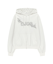OJOS（オホス）の「Hotfix Logo Hoodie Zip-up / Off White（パーカー）」