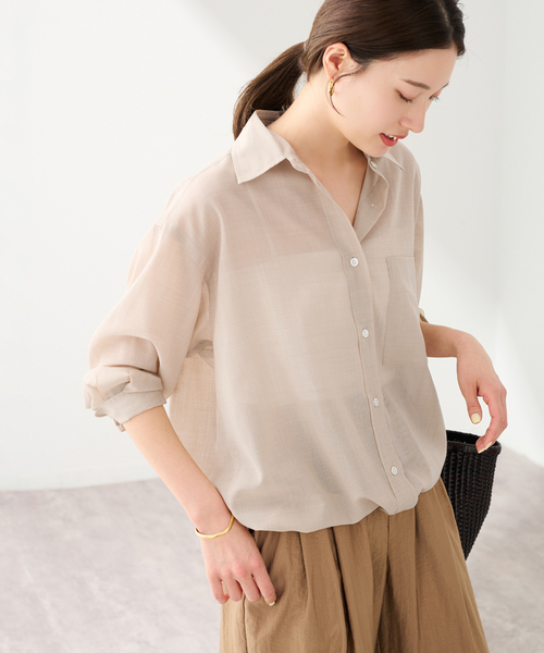 ≪手洗い可≫シアービエラドロストレギュラーシャツ（シャツ/ブラウス