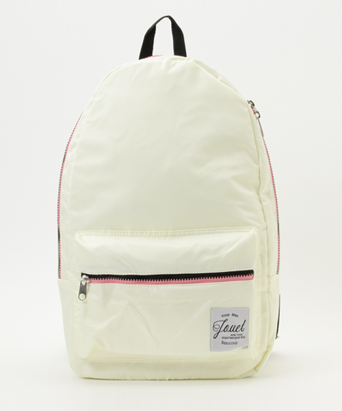 LuuNa(ルーナ)の「カラフル ナイロン ファスナー 配色 リュック バックパック デイパック(バックパック/リュック・レディース・ブラック/ネイビー/ホワイト/ピンク/レッド・FREE)」の2枚目の写真