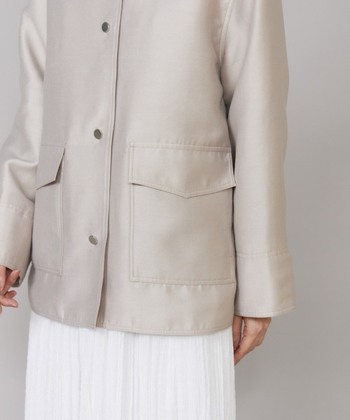 LE SOUK(ルスーク)の「オーバーサイズシャツジャケット(ブルゾン・レディース・サックスブルー/ベージュ・9号)」の21枚目の写真