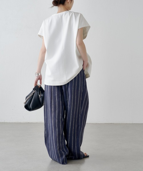 Lui's（ルイス）の「ストライプリネンイージーパンツ（その他パンツ・レディース・ネイビー/ブラック・36/38）」の18枚目の写真