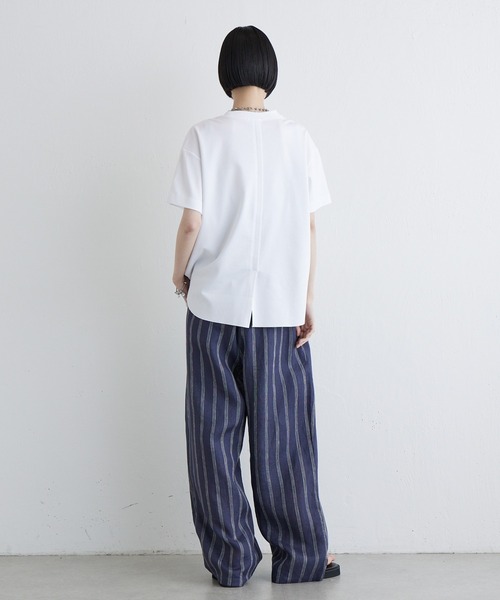 Lui's（ルイス）の「ストライプリネンイージーパンツ（その他パンツ・レディース・ネイビー/ブラック・36/38）」の21枚目の写真
