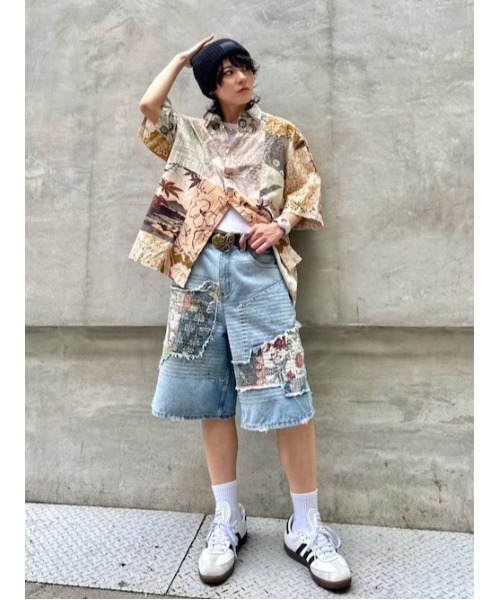 Desigual（デシグアル）の「マップ パッチプリント デニム バミューダ（デニムパンツ・メンズ・ブルー・L/M/S/XS/XXL/XL）」の7枚目の写真