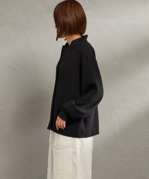 mizuiroind（ミズイロインド）の「【WEB限定】[mizuiro ind/ミズイロインド] ブルゾンライク シャツ（シャツ/ブラウス・レディース・オフホワイト/ブラック・F）」の12枚目の写真